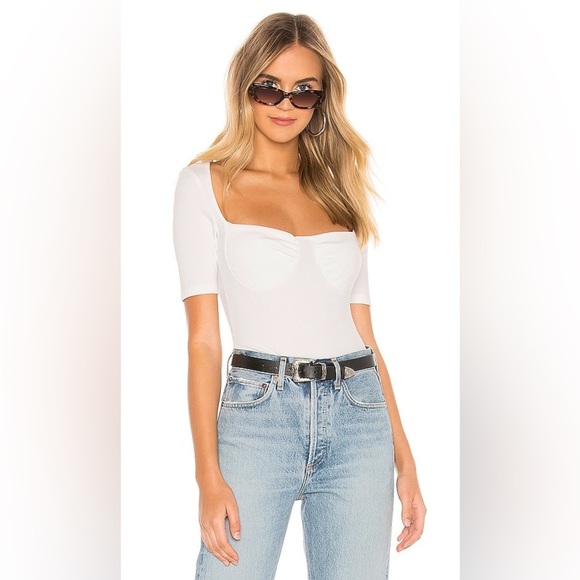 Superdown Revolve Sandy Ribbed Top - Picture 1 of 8